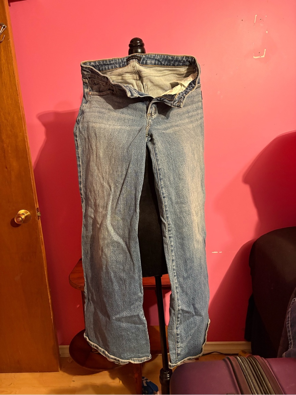 Abercrombie & Fitch Light Blue Wide Leg Jeans